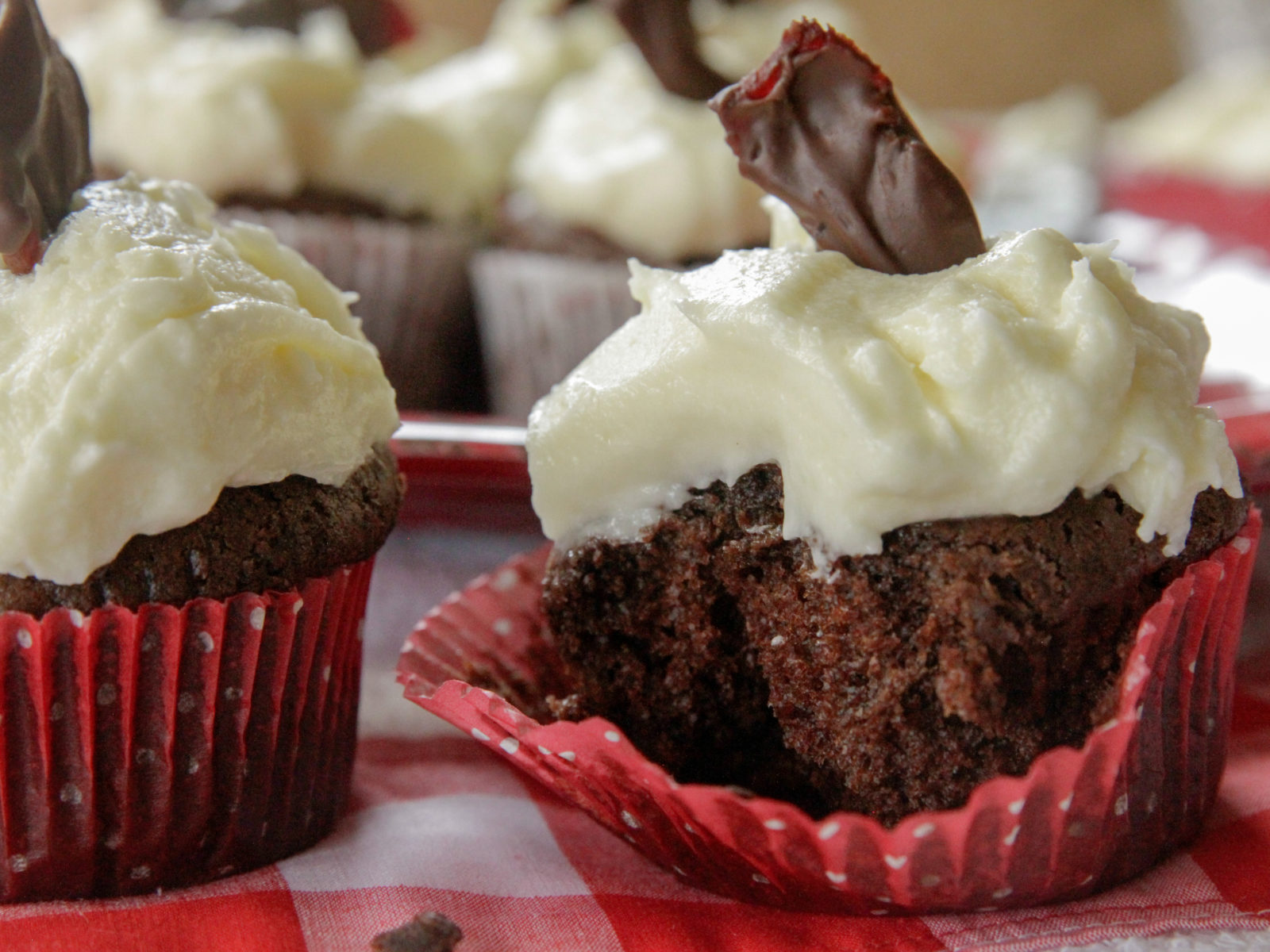 Bacon-Topped Chocolate Mayonnaise Cupcakes