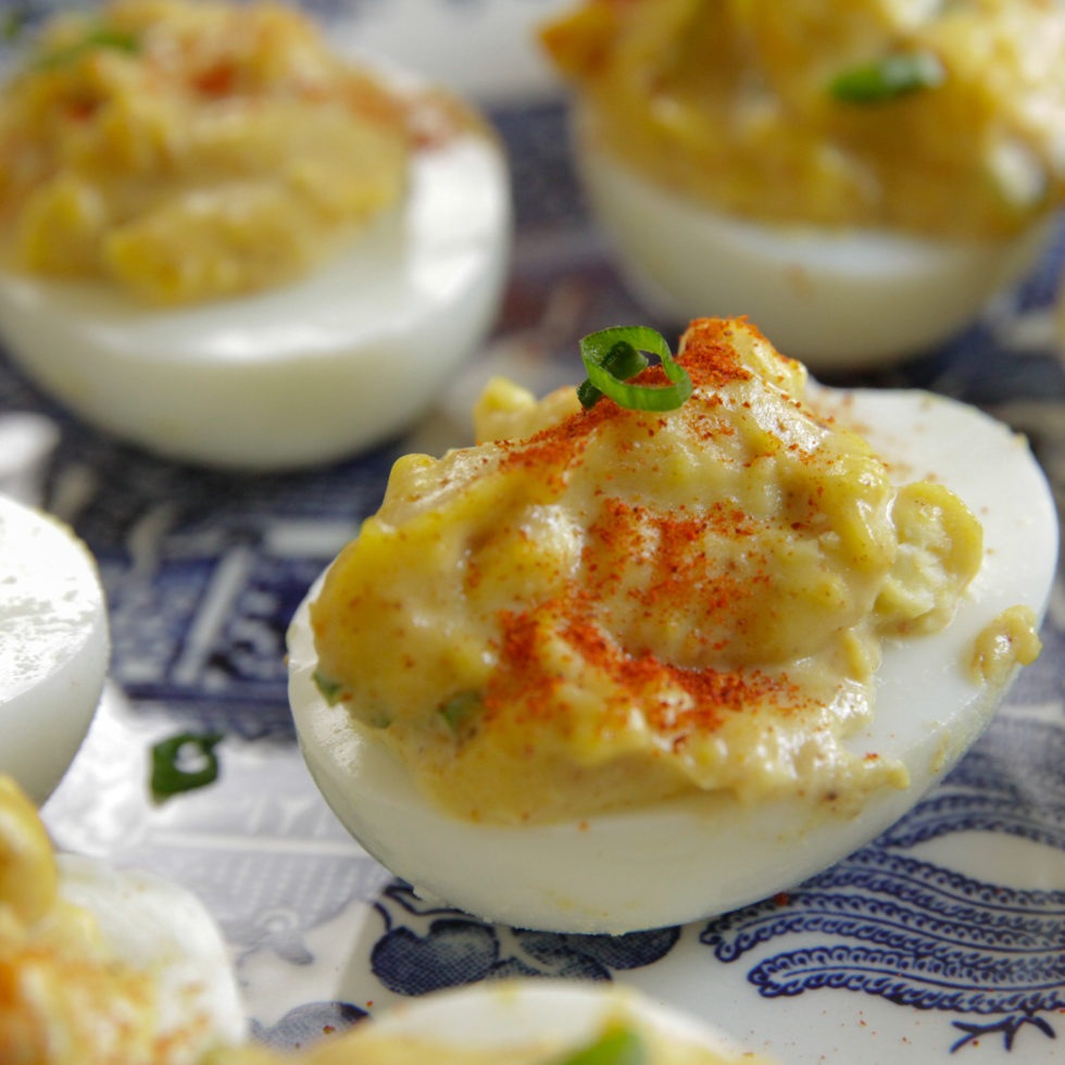 Shrimp Remoulade Deviled Eggs Recipe Blue Plate Mayonnaise