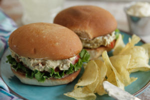 Hickory Smoked Tuna Salad sandwiches on buns 