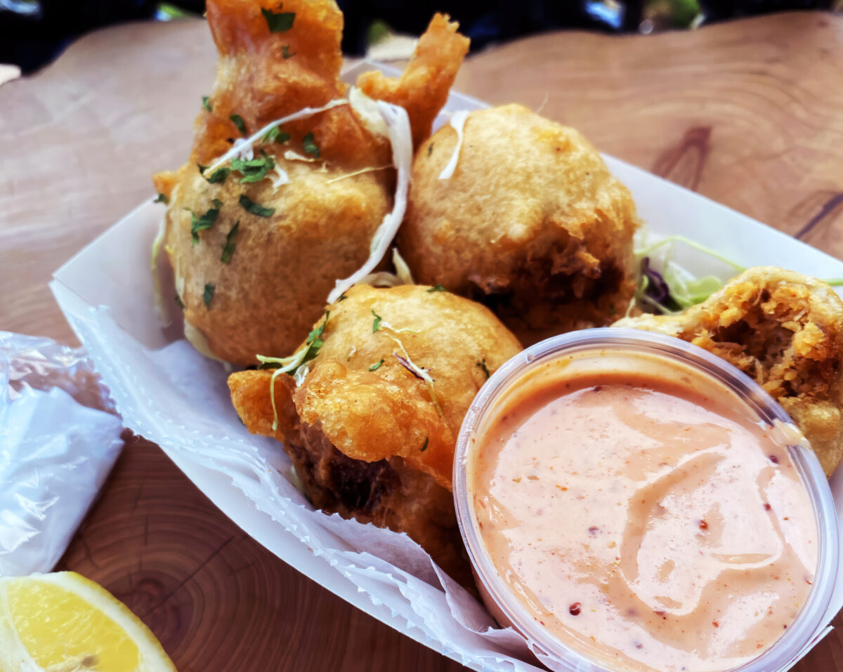 Crabmeat Beignets with Mayonnaise Dipping Sauce Recipe – Blue Plate Mayonnaise