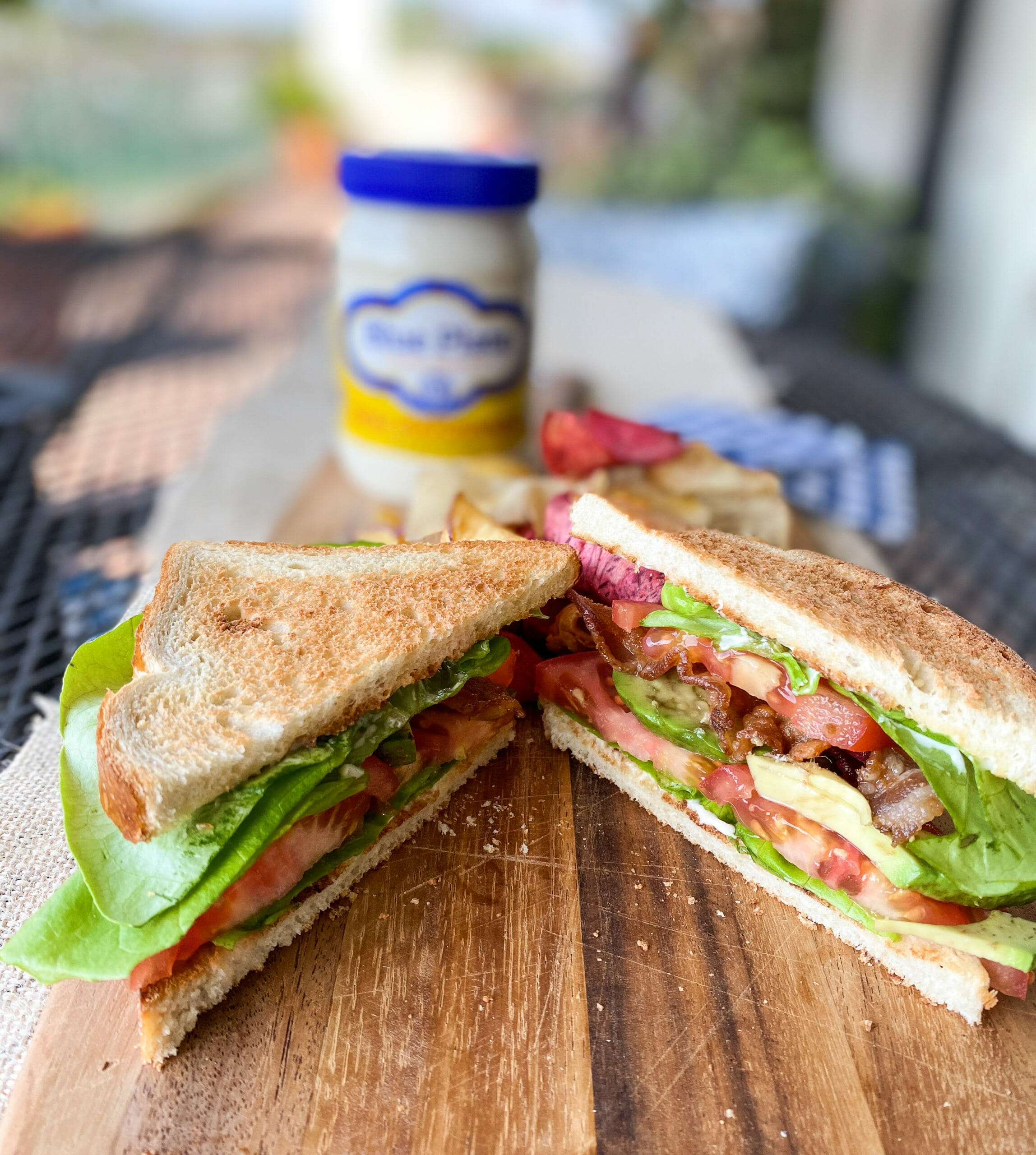 Bacon, Lettuce, Tomato and Avocado Sandwiches Recipe Blue Plate