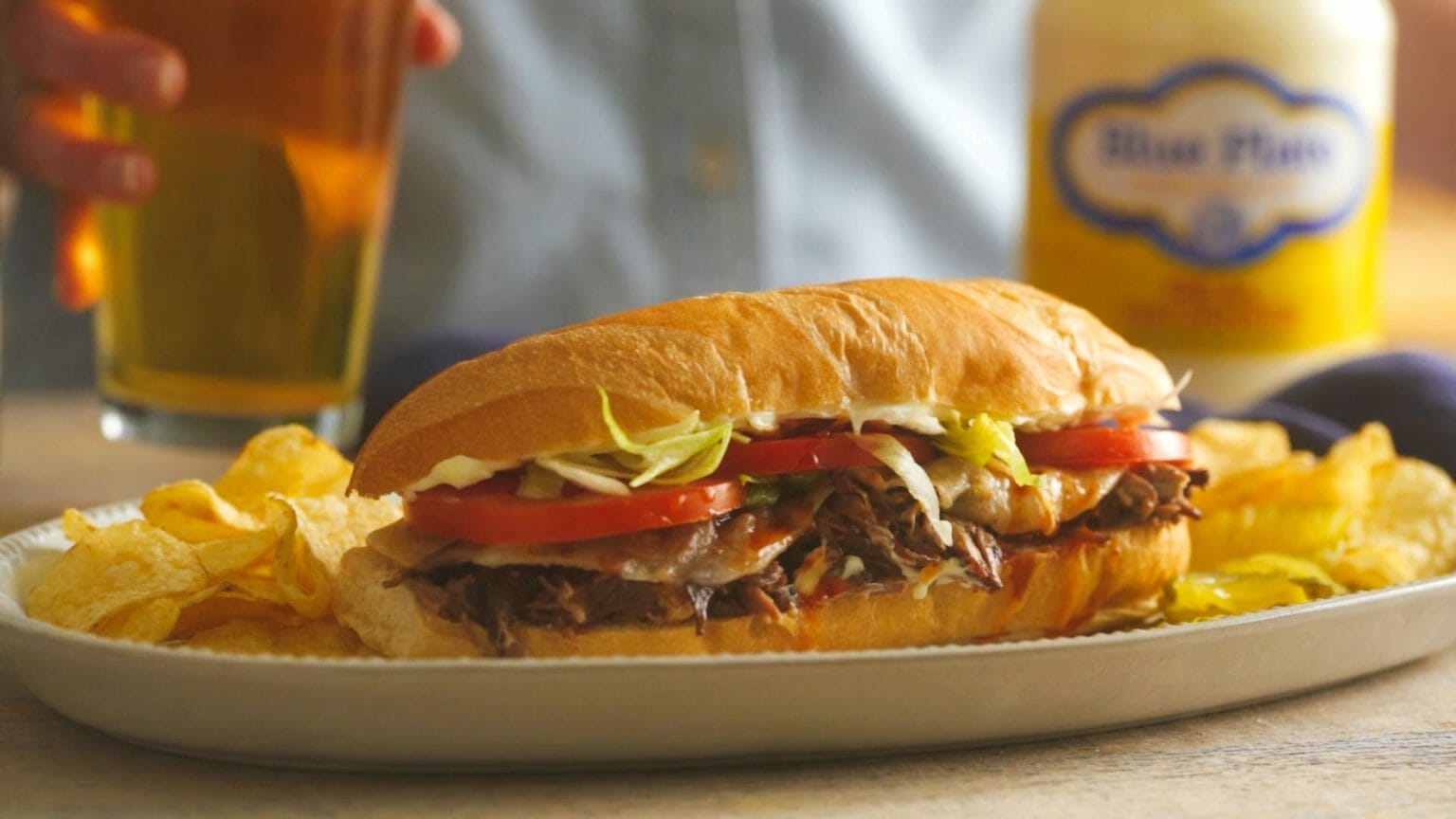 New Orleans Style Roast Beef Debris Poboy Recipe Blue Plate Mayonnaise
