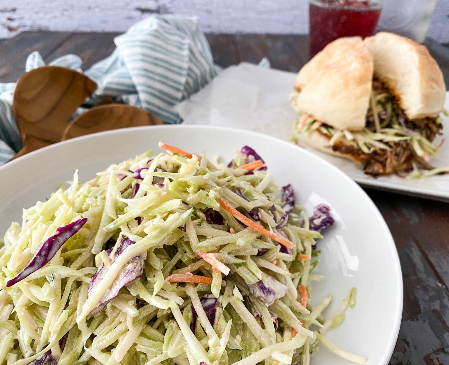 Broccoli Slaw with Alabamastyle BBQ Sauce Recipe Blue Plate Mayonnaise