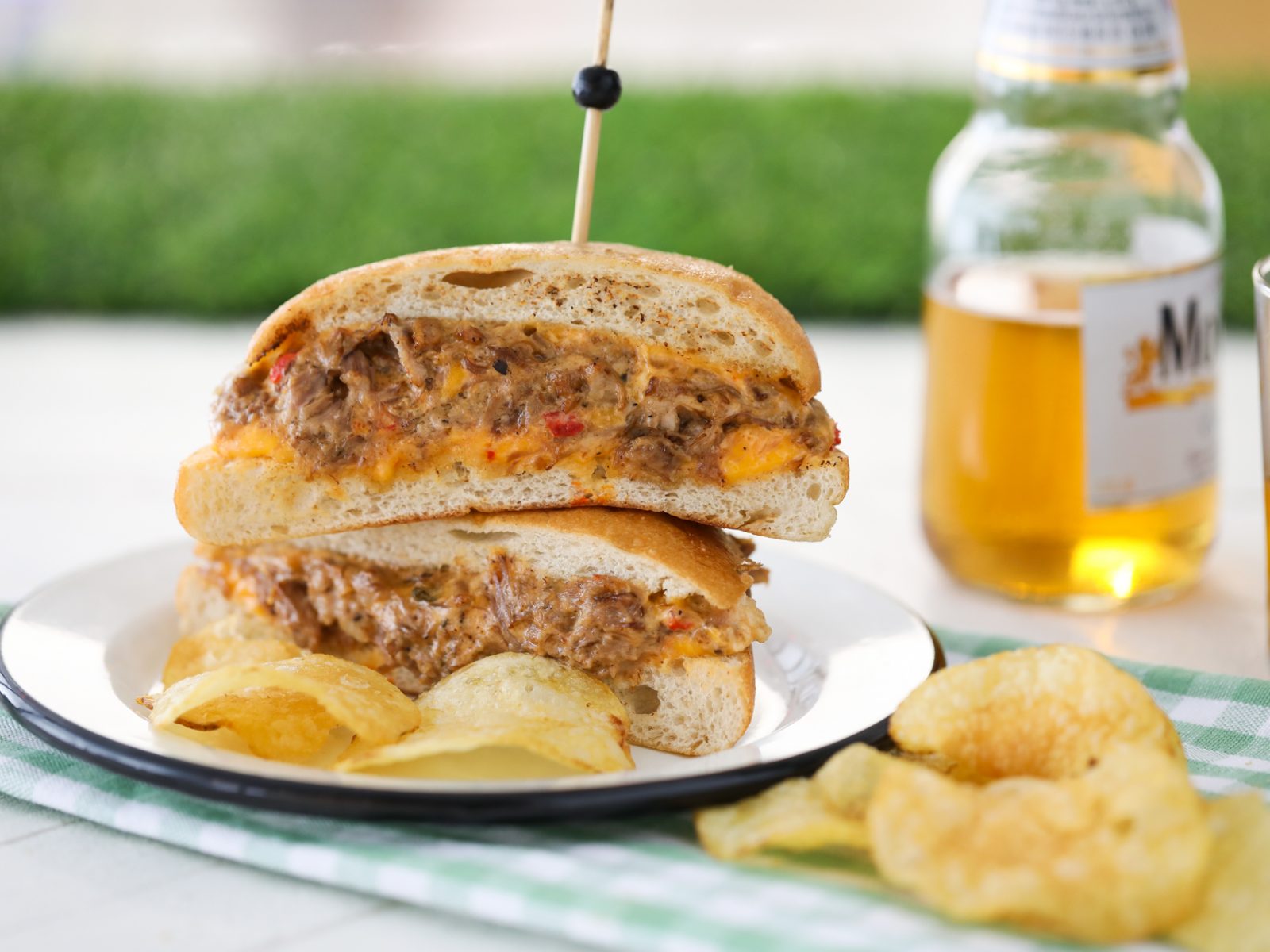 Pulled Pork and Pimento Grilled Cheese