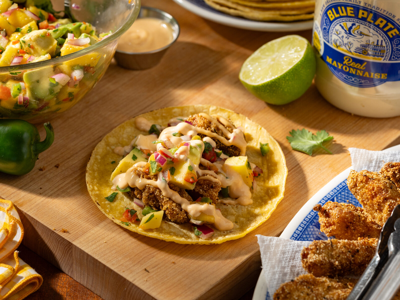 Creole Fish Tacos with Easy Mango Salsa