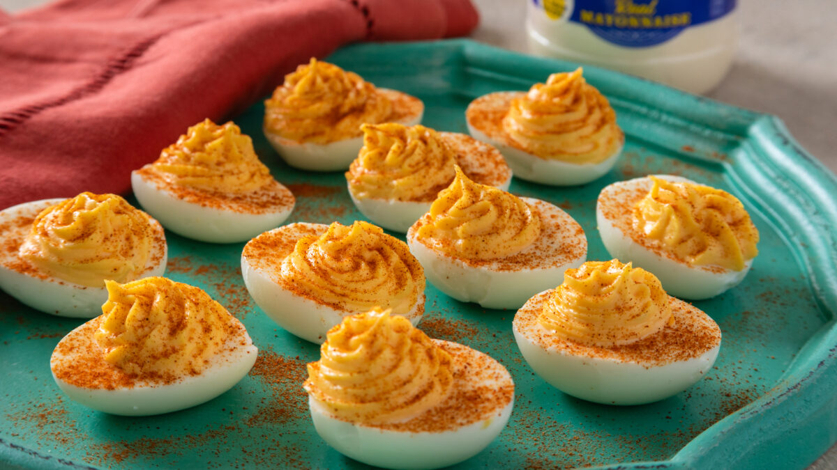 Spicy Cajun Deviled Eggs Recipe - Blue Plate Mayonnaise