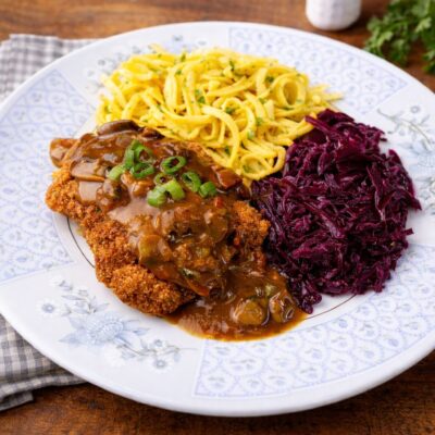 Duck Schnitzel with Hunter's Sauce