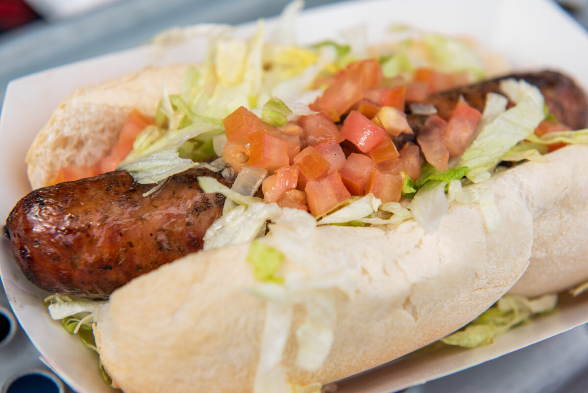 sausage poboy at jazz fest 2026