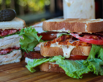 smoked turkey club from How to BBQ Right