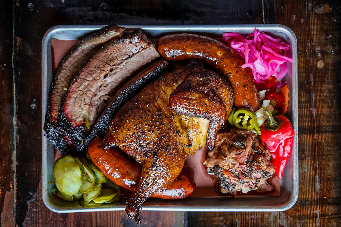 truth BBQ texas platter
