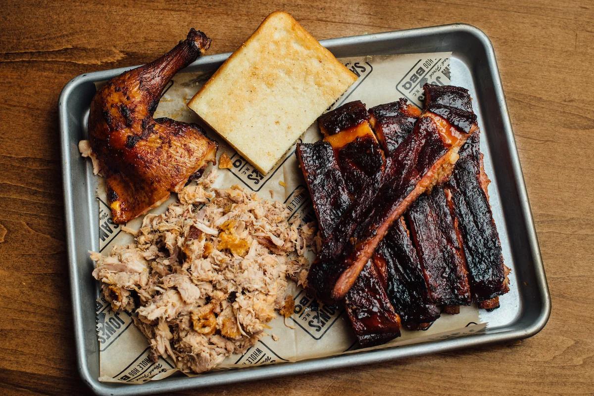 sam jones North Carolina BBQ tray
