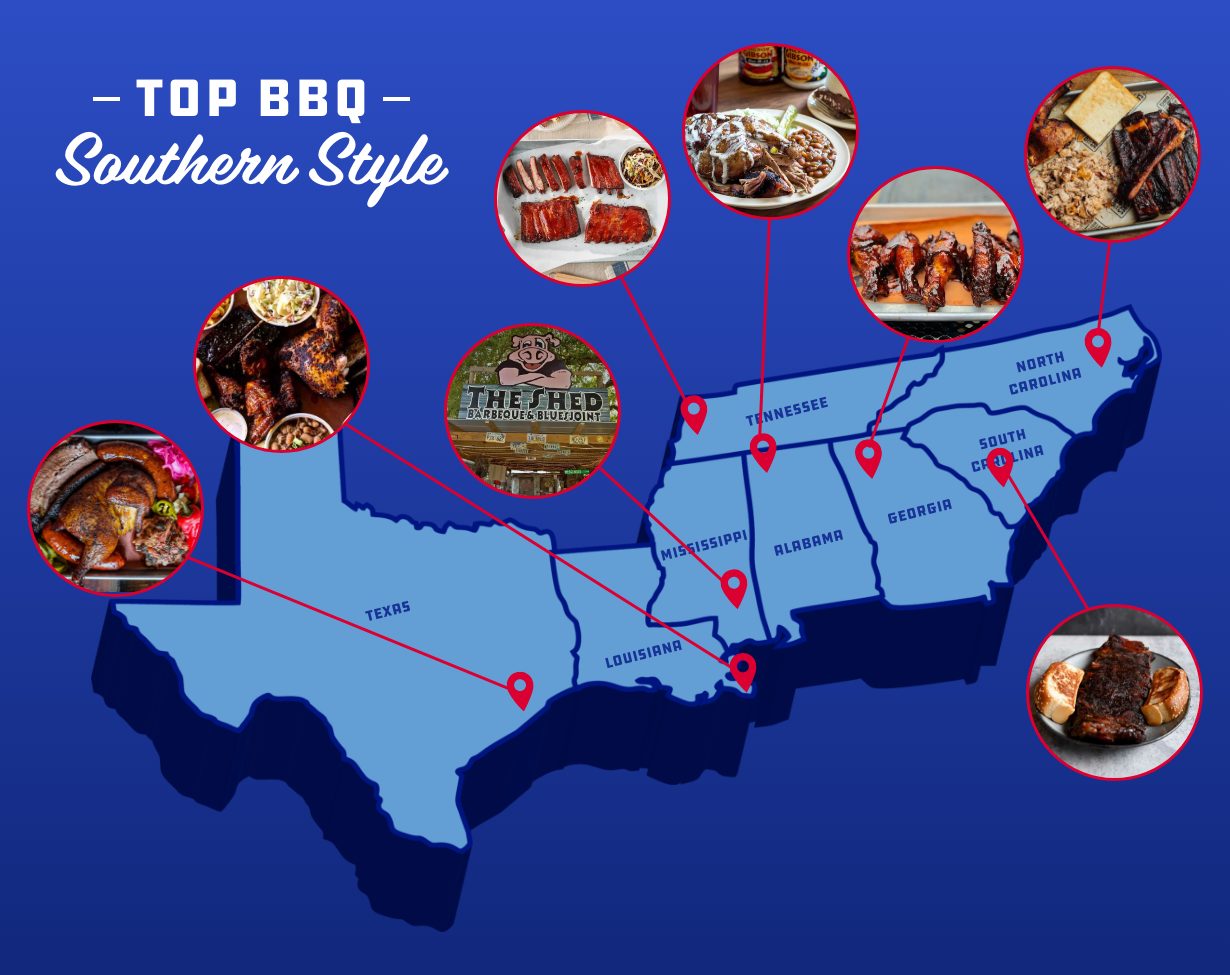 BBQ map of the south