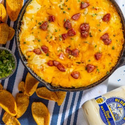 hot andouille and cheese dip
