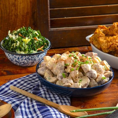 bowl of creole remoulade potato salad